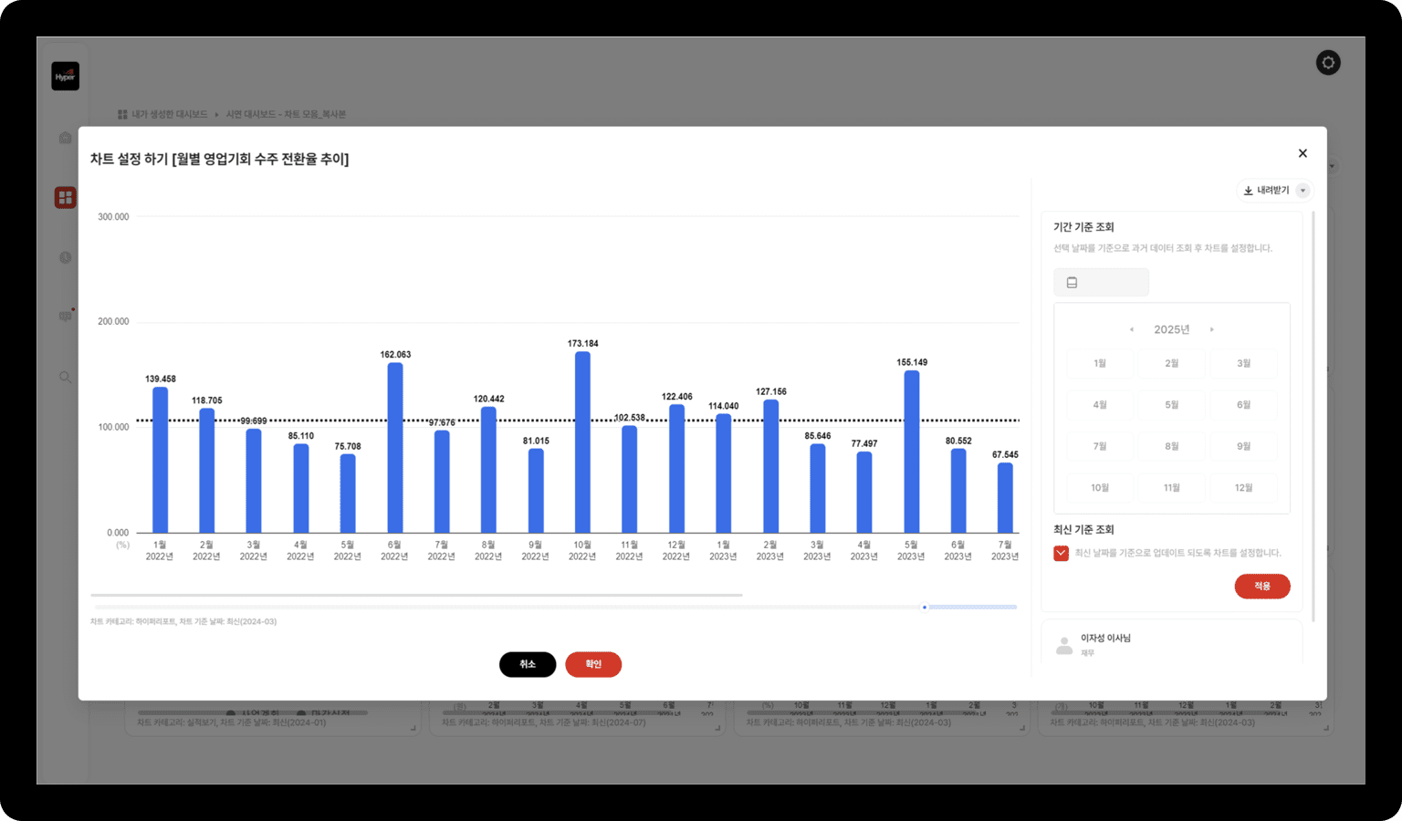 시간축/분석기준 확장 기능